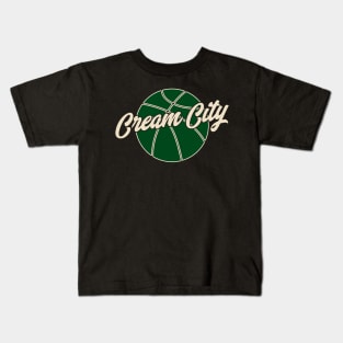 Cream City Milwaukee Wisconsin Basketball Fans Bucks Kids T-Shirt